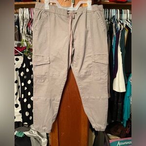 Rewash drawstring pants with elastic leg bottoms